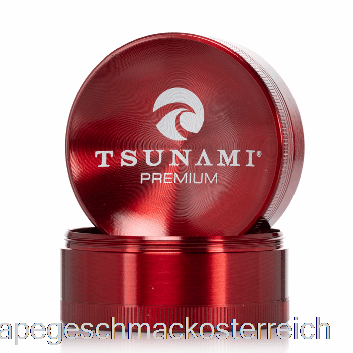 Tsunami 2,4 Zoll 4-teiliger Versunkener Top-Grinder Rot (63 Mm) Vape-Geschmack